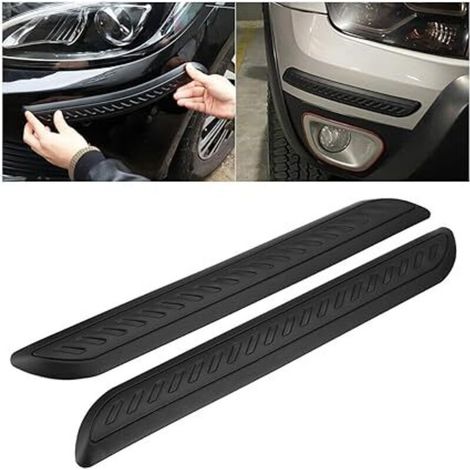 Tiras protectoras para parachoques de coche (2 piezas), tiras autoadhesivas de PVC antiarañazos, pegatinas antifricción para carrocería, pegatinas universales de protección de bordes para coches. (1/5)