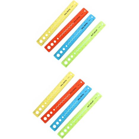 Kit de 8 règles mesure flexibles, transparentes et durables Pratiques (1/5)