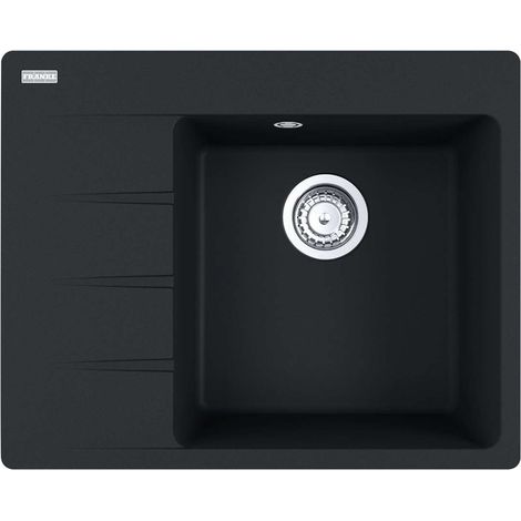 Franke Centro - Fregadero de fragranite CNG 611-62 TL/7, 62x50 cm, negro mate 114.0637.434