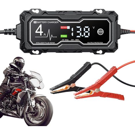 Mainteneur de batterie, mainteneur de charge de batterie pour voiture intelligente Avec affichage LED Smart Trickle automatique Chargeur de batterie de voiture, chargeur galleg (1/5)