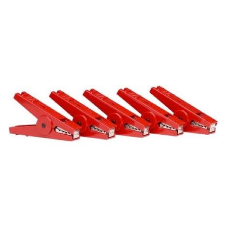 Pince crocodile rouge paquet de 5