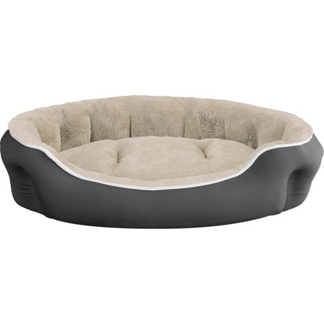 Cuccia Imbottita per Cani e Gatti 75x65x20cm in Poliestere Coccole Panna