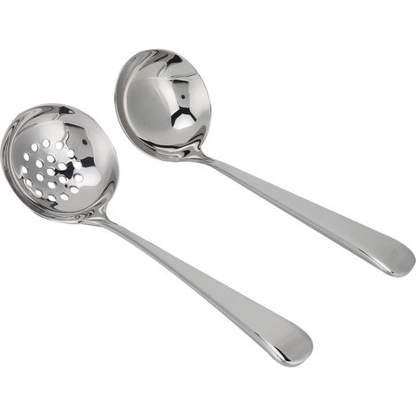 Cuillère À Soupe - Acier Inoxydable 304 - 14,5 cm - Finition Poli Miroir - Pour Cuisine Maison Et Restaurant - 2 Pièces