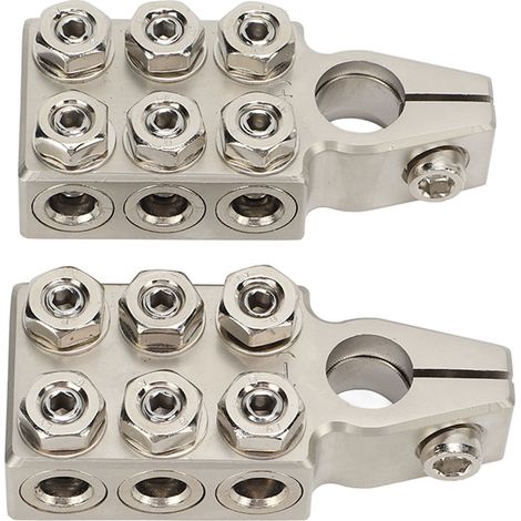 Borne de Batterie pour Voiture 1 Paire Positif Négatif 12 Voies Heavy Duty en Alliage de Zinc pour Caravane, Camping-car, Bateau (1/5)