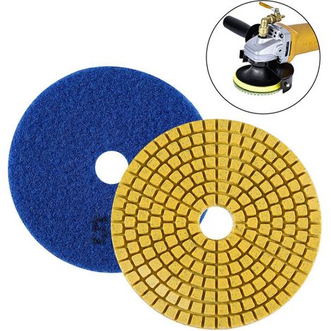 Disque de polissage diamanté humide 100 mm (4") pour granit, marbre et pierre (granulométrie 50) (1/5)