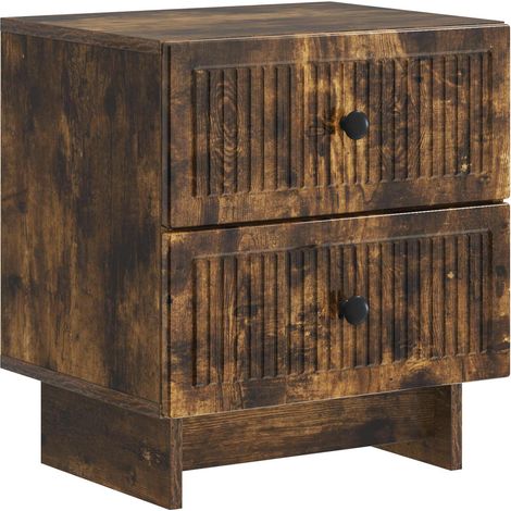 Bedside Cabinet Smoked Oak 43 x 34.5 x 47.5 cm Engineered Wood vidaXL
