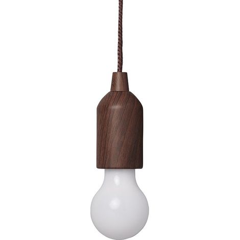 Lampada retro motivo legno con cavo 90 cm (1/5)