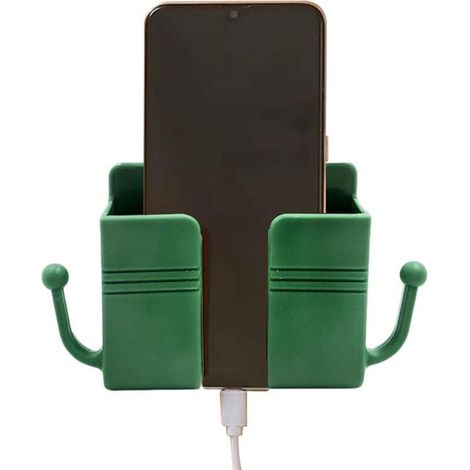 Support de Téléphone Portable Mural, Support Smartphone Autocollant, Étui de Rangement pour Télécommande vert (1/4)