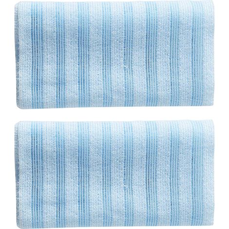 Guantes para la limpieza de la espalda, ideales para el hogar, viajes, spa, limpieza de la ducha y cuidado de la piel, paquete de 2, color azul. (1/5)