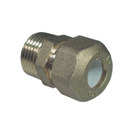 NIPPLE MASCHIO BICONO PER RAME CON OGIVA TEFLON TIEMME 1/2 x 10R