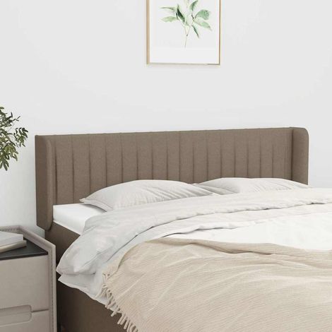 vidaXL Cabecero de tela gris taupe 147x16x78/88 cm (1/5)