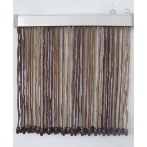 TENDA MOSCHIERA CORDONCINO CM.125X240 MARRONE ZANZARIERA ANTI MOSCHE (1/4)
