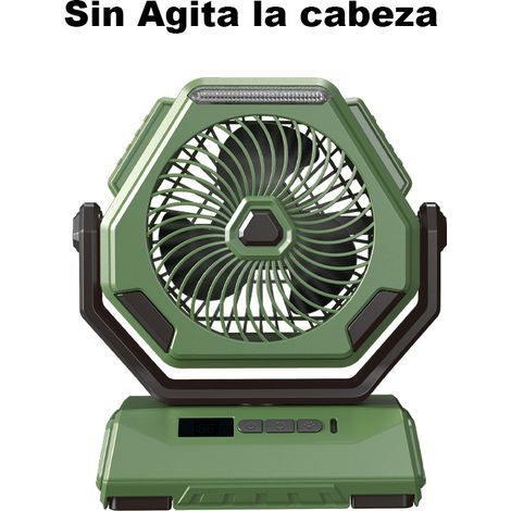 Ventilateur de camping 10 000 mAh, ventilateur souffleur oscillant à 90° rechargeable avec lumière LED, USB M (1/5)