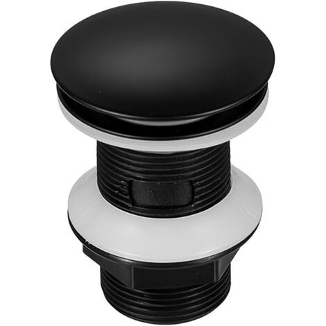 Bonde de Lavabo Universel, Bonde Lavabo Salle de Bain, Bonde pour Évier et Lavabo (Noir Mat)
