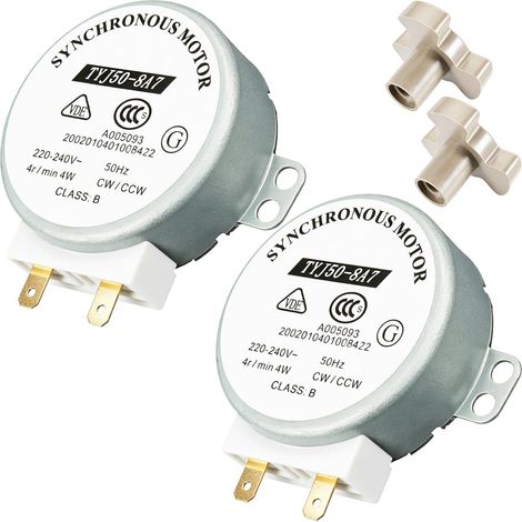 2 pièces TYJ50-8A7 Moteur synchrone 220 V-240 V CA 4 W 4R/Mini 50 Hz CW/CCW Moteur de plateau de four à micro-ondes, résistant à l'usure et à la corrosion (1/5)