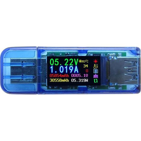 Testeur USB, AT34 USB 3.0 Couleur LCD Voltmètre Ampèremètre Compteur de Courant Multimètre Chargeur USB Testeur (1/5)