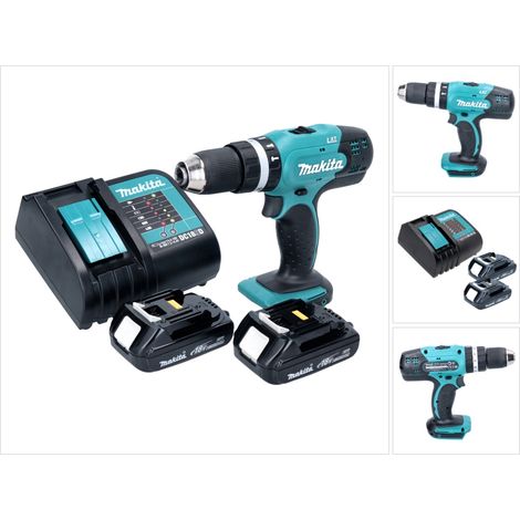 Makita DHP 453 SY Akku Schlagbohrschrauber 18 V 42 Nm + 2x Akku 1,3 Ah + Ladegerät (1/5)