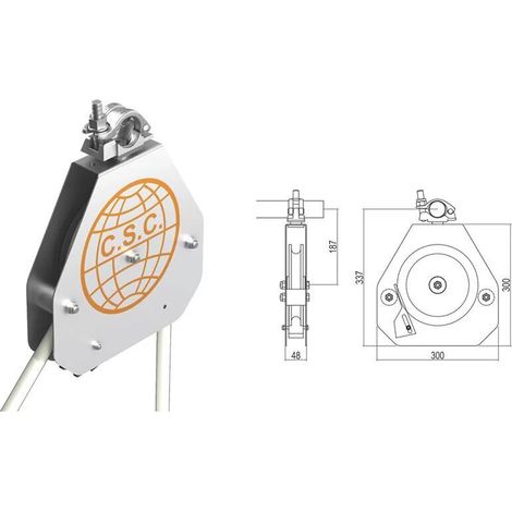 CARRUCOLA SOLLEVAMENTO DI SICUREZZA FRENO AUTOBLOCCANTE PORTATA 50KG MISTRAL (1/4)