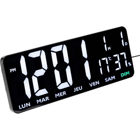 Horloge Digitale Design "Garrett" 35cm Noir (1/5)