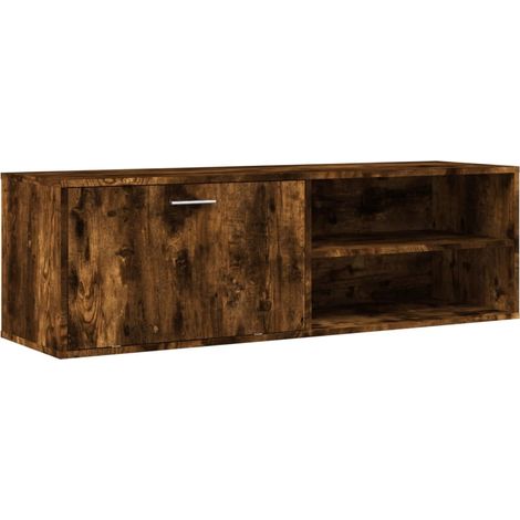 Mobile TV multimediale scaffale per televisione televisione buffet sala da pranzo soggiorno camera da letto rovere affumicato 120 x 34 x 37 cm derivati del legno marrone 020027319