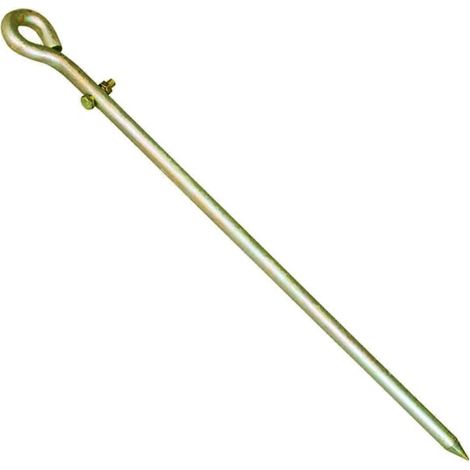 Tige de mise à la terre, tige de mise à la terre en acier galvanisé de qualité industrielle avec revêtement en cuivre, outil excellent - 45,7 cm (18 pouces) (1/5)