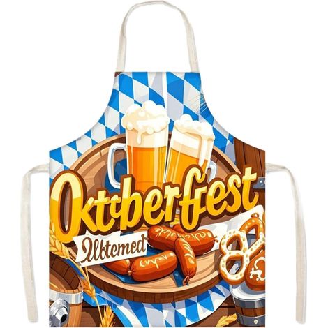 Tablier Allemand Tablier Confortable Et Pour Fête De La Bière Vêtement vacances pour femmes et hommes, cuisine Pour La Cuisine, Barbecue, Jardinage, Maison Et Le Restaurant (1/5)