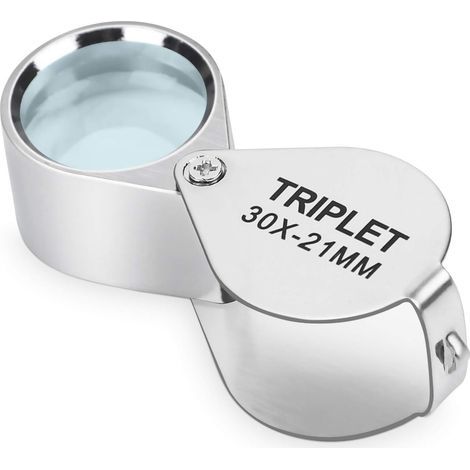 Juwelierlupe 30 x 21 mm, Taschenlupe für Antiquitäten, Lupe mit Punze-Augenlinse (1/5)