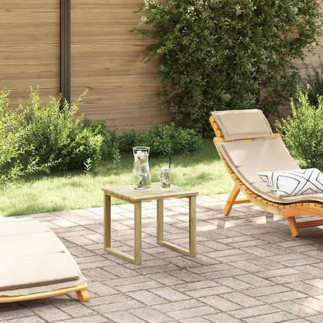 Vidaxl – Table de jardin carrée en pin traité 40 x 40 x 36 cm – Résistante aux intempéries – Design moderne et minimaliste – Idéale pour terrasses et jardins