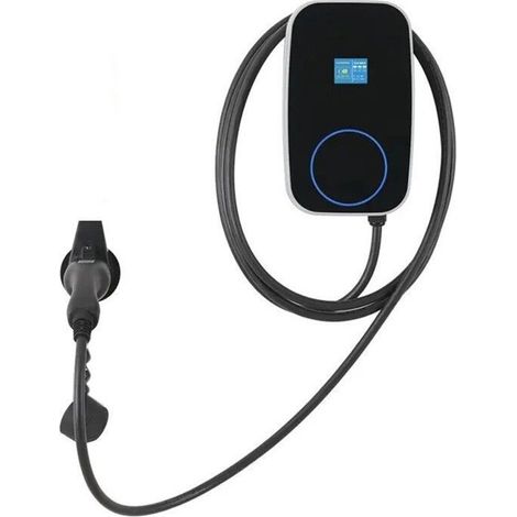 Estación de carga para vehículos eléctricos 32A/22KW/5M + enchufe industrial Negro - Cargador EV Tipo 2 (1/4)