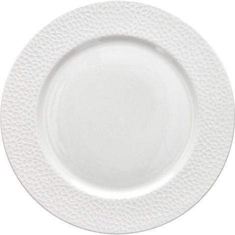 Weißer Porzellan Dessertteller GOLF Durchmesser 19 cm
