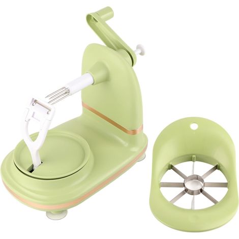 JSSEVN-Machine à éplucher les Fruits, éplucheur Polyvalent à Manivelle avec Coupe-fruits, éplucheur de Pommes en Acier Inoxydable PP (1/5)