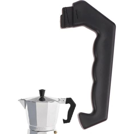 Recambio mango y pomo cafetera apto para 9 tazas 11 cm Negro