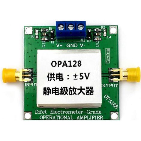 Un amplificateur opérationnel de niveau électromètre OPA128, faible polarisation, faible décalage, gain de 110 dB, haute impédance, avec blindage. (1/5)