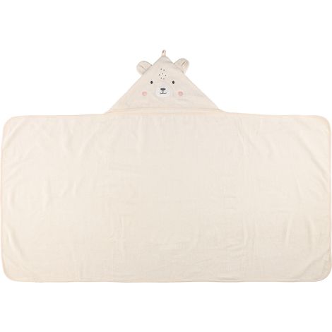 4living TEDDY Kinder-Badehandtuch Weiß 70x140 cm (1/2)