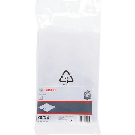 Bosch Entsorgungssack, 5 l, Kunststoff (5 Stk.) für GAS 15 PS. Für Staubsauger - 2608000698 (1/3)