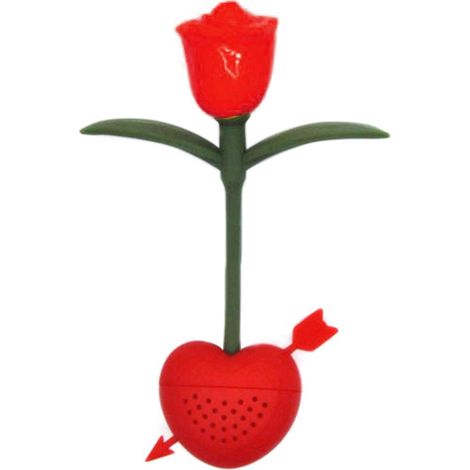 Infuseur à thé en silicone résistant à la chaleur, forme de rose, réutilisable pour feuilles en vrac, passoire à thé élégante