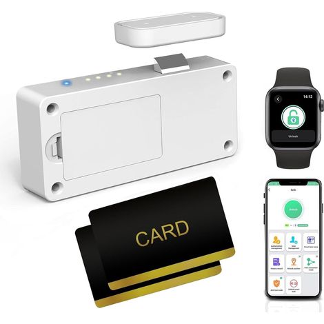 Serrure d'armoire RFID Serrure de tiroir électronique No Keys: NFC Bluetooth App Hidden Childproof Cabinet Lock pour Camouflage Liquor Pantry (1/5)