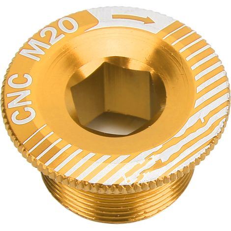 Vis de fixation M20 pour manivelle vélo en alliage aluminium, boulons bras de pédalier dorés (1/5)