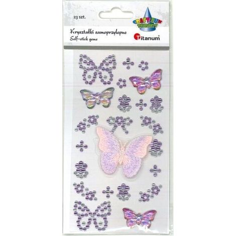 Papillons en cristal autocollants (23 pièces)