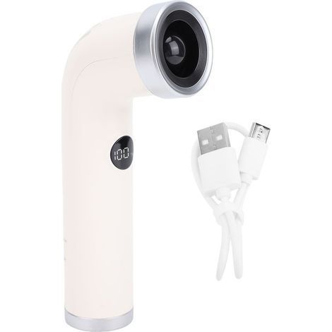 Tragbarer, klingenloser Ventilator, wiederaufladbar über USB-C, mit Digitalanzeige, kompakt und leicht, ideal für Reisen, Büro, Camping und Outdoor-Aktivitäten, aprikosenfarben (1/5)