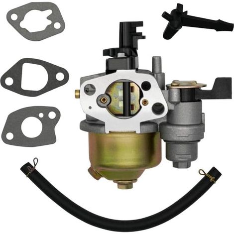 Carburateur 19mm Kit pour Honda GX160 GX200 GX120 5.5HP 6.5HP, Carbu pour Moteur 168F 170F 196cc 212cc avec Joints Durite, pour Groupe Électrogène SDMO, Motoculteur Pubert, Pompe (1/5)