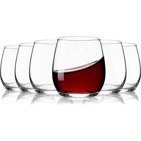 Lot de 6 verres à eau sans pied 480 ml pour différents types de vin Passe au lave-vaisselle (1/5)