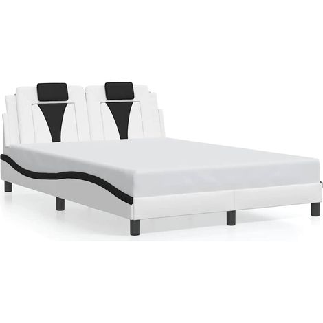 Maison Exclusive - Giroletto Viana senza Materasso Nero e Bianco 140x200 cm in Similpelle (1/5)