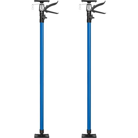 Lot de 2 Etai télescopique, Réglable 115-290 cm, Charge 30kg, Acier, Pour plafond