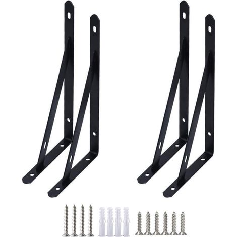 ZOLGINAH 4 piezas de soportes de estante, soporte de estante montado en la pared, soportes de estante triangulares de alta resistencia, marco de soporte de soporte de estante de pared con ángulo de 90 (1/5)