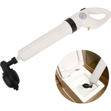 Déboucheur de toilettes, déboucheur de canalisations, puissant déboucheur pneumatique manuel. Le nettoyeur de canalisations à air comprimé haute pression est très efficace et convient aux cuisines, sa (1/5)