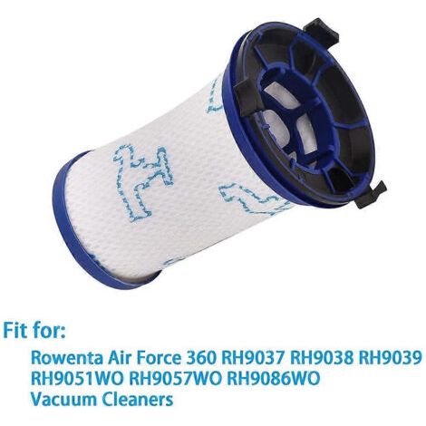 NALOOKAMIC Ensemble de 4 filtres HEPA pour aspirateur Rowenta Air Force 360 RH9037 RH9038 RH9039 RH9051WO RH9057WO RH9086WO ZR009001 (1/4)