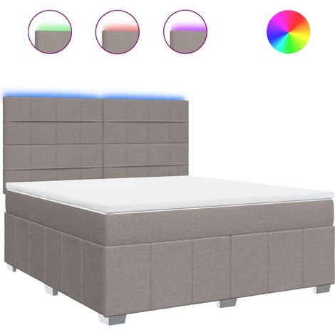 Maison Exclusive - Boxspringbett mit Matratze Taupe 180x200 cm St