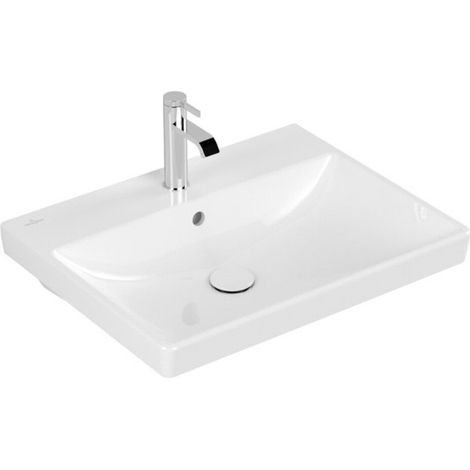 Villeroy & Boch Avento - Möbelwaschtisch, 60x47 cm, mit Überlauf, mit Hahnloch, CeramicPlus, Alpinweiß 415860R1 (1/4)