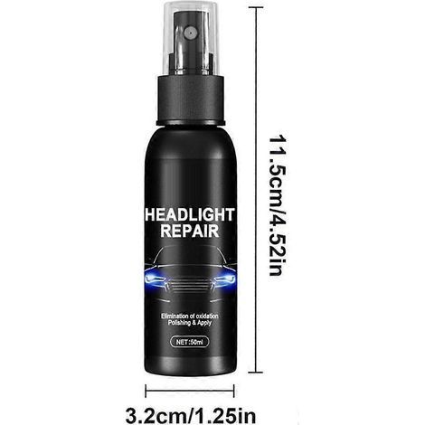 Spray nettoyant et polissant pour la restauration des lentilles de phares de voiture (100 ml) (1/5)